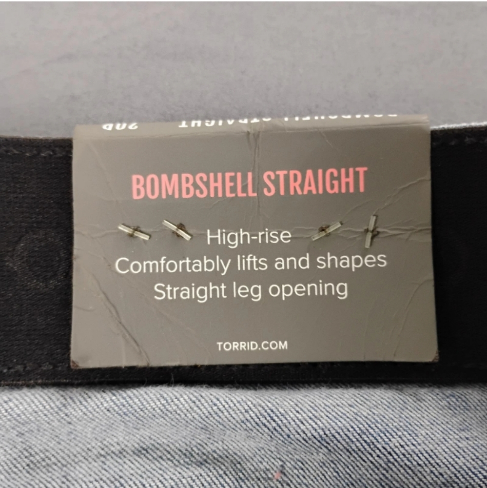 Torrid Feel The Fit Bombshell Straight Jeans Womens 20R  Premium Strech NEW $95 - Picture 6 of 16